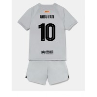 Dres Barcelona Ansu Fati #10 Rezervni za djecu 2022-23 Kratak Rukav (+ kratke hlače)